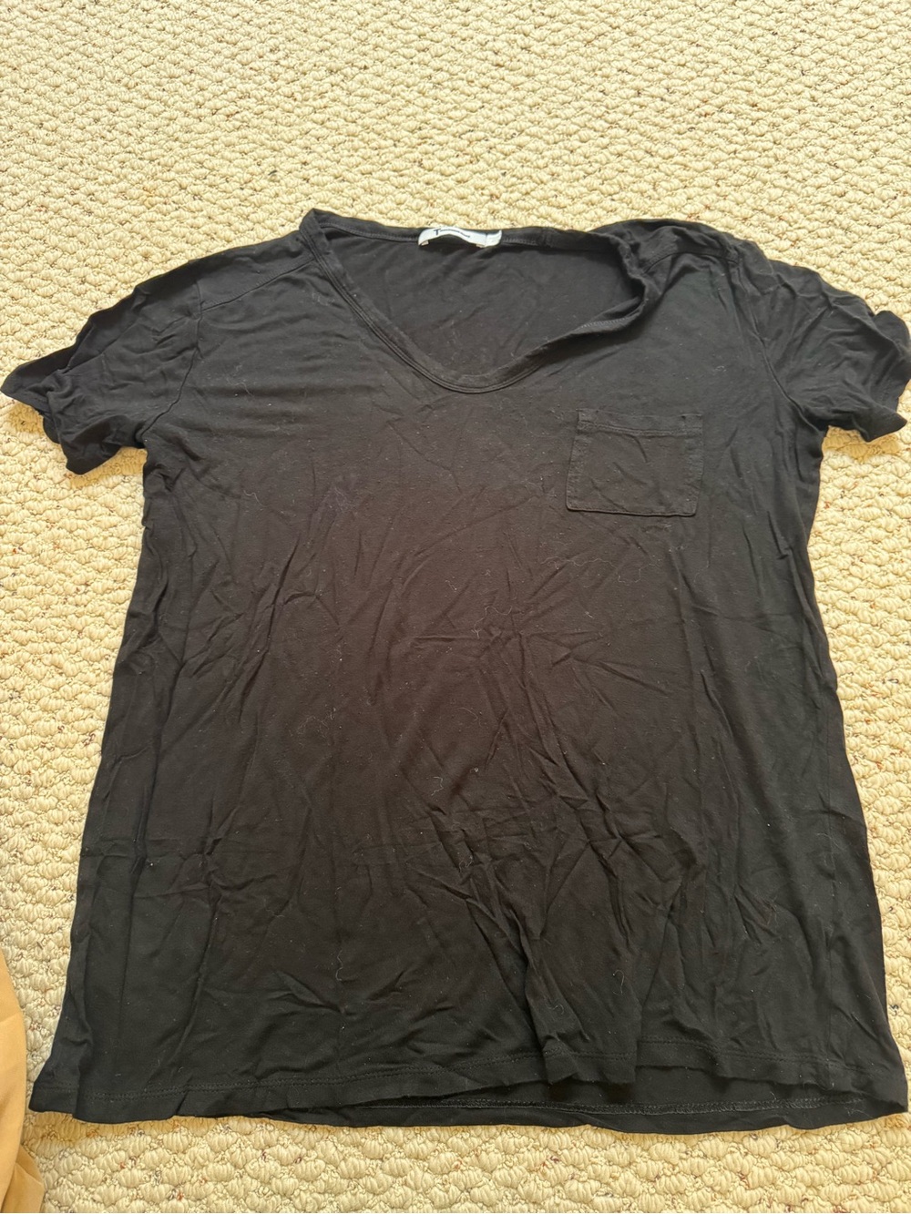 Alexander Wang Black V-Neck Pocket Tee - Women